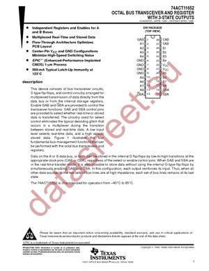 74ACT11652DWRG4 datasheet  